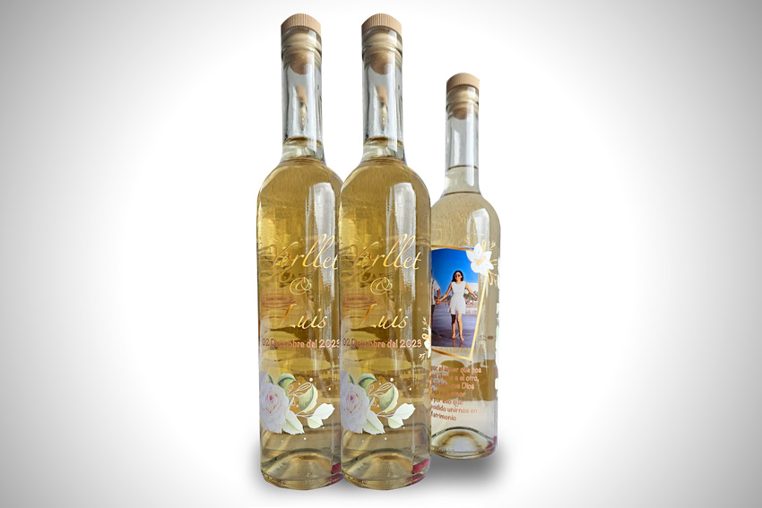 Botellas personalizadas para recuerdos